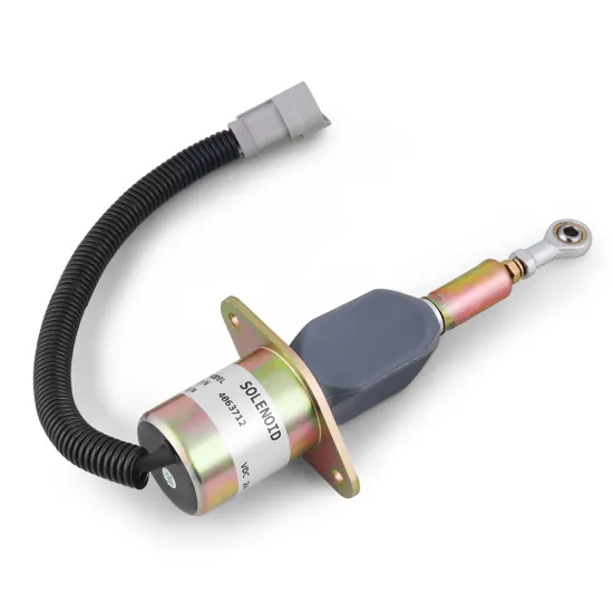 24V Fuel Shut Off Solenoid for Cummins 6CT 8.3L Engine in Komatsu PC300-7, PC350-7, PC360-7