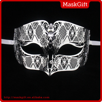 Newest silver metal half face party masks for halloween MD008-SL