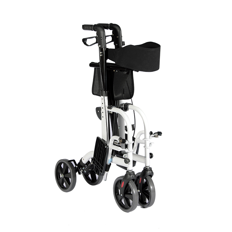 Binnen- en buitengezondheidshandleiding Medische lichtgewicht Walker Rollator met stoel en voetsteun