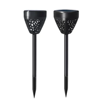 Outdoor Waterproof Solar Floor Light - Black RGB Garden Lawn Light