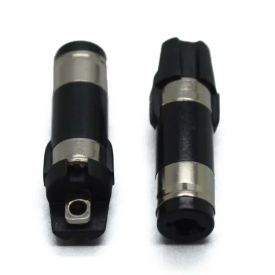 5.5mm x 2.1mm TDV DC power plug black plastic