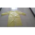 yellow color disposable isolation gown