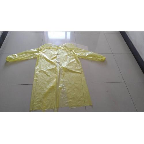 yellow color disposable isolation gown