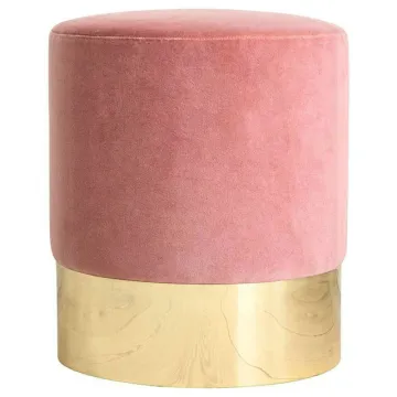Velvet Nickel Base Azucena stool