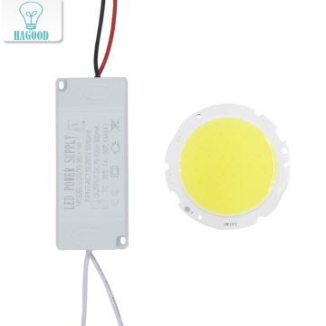 1 세트 3W ~ 30W COB LED 칩 보드 패널 플라스틱 쉘 및 전원 공급 장치 드라이버가있는 LED 스포트라이트 램프 용 칩 보드 패널