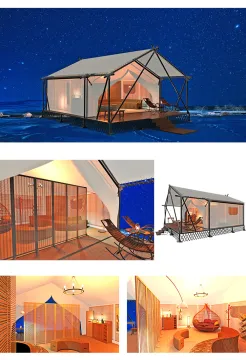 Wolong luxury safari tent glamping camping hotel tent