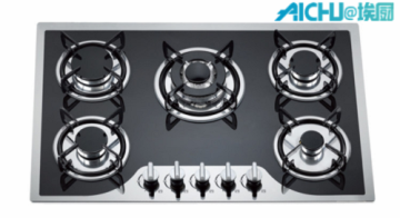 7 mm de vidro temperado 5 queimadores hob com gás