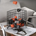 Wire mesh capsule storage basket