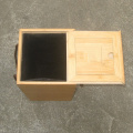 Caja de vino con tapa corrediza de bambú individual