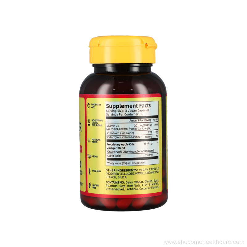 Apple Cider Vinegar Capsules with Vitamin 90 Capsules