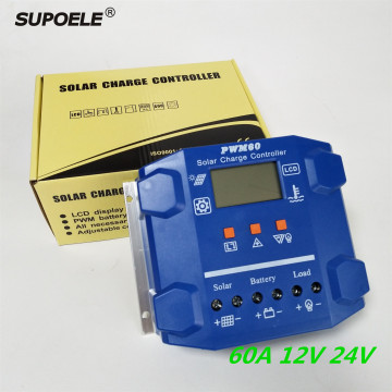 CE RoHS PWM Solar Charge Controller 60A 12V 24V for Mini Off-Grid Solar Home Power Systems