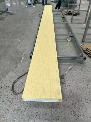 Yellow Long Stone Brick Pattern Metal Exterior Wall Insulation Decorative Panel