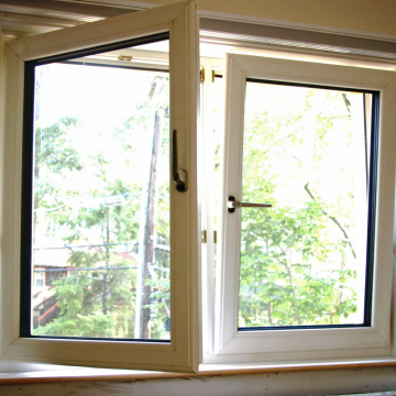 Triple verglaste schalldichte weiße PVC UPVC -Fenster für passive Hauskonstruktion
