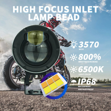 White And Yellow Dual Color Motorcycle Spotlight