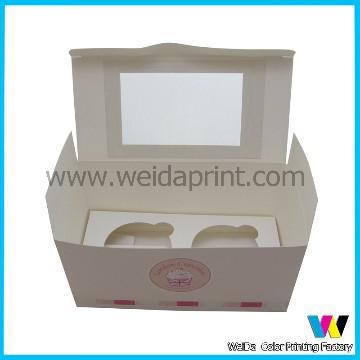 hot sale tow cup paper cupcake box