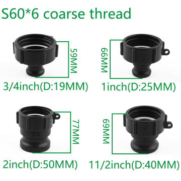 2 × 11/4 de polegada IBC Tank Adapt Manguation Connector