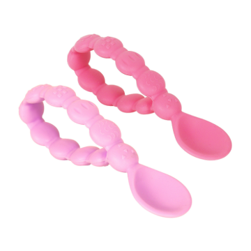 BPA Free Silicone trenzado mango de silicona cuchara de silicona