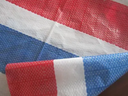 Striped PE Tarpaulin Refugee Tent