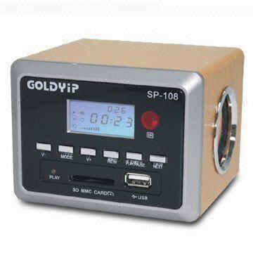 Music Box, Internal Lithium Battery with USB Charge of 5V DC, FM Scan Radio