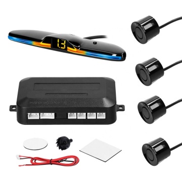 Exibição de estacionamento de carro LED Sistema de radares de reversão traseira com 4 sensores e alerta de voz BPS-1109
