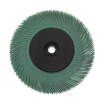 High-Quality 6 Inch 150MM 50Grit Green Nylon Radial Bristle Brush for Car Wood Metal Polishing