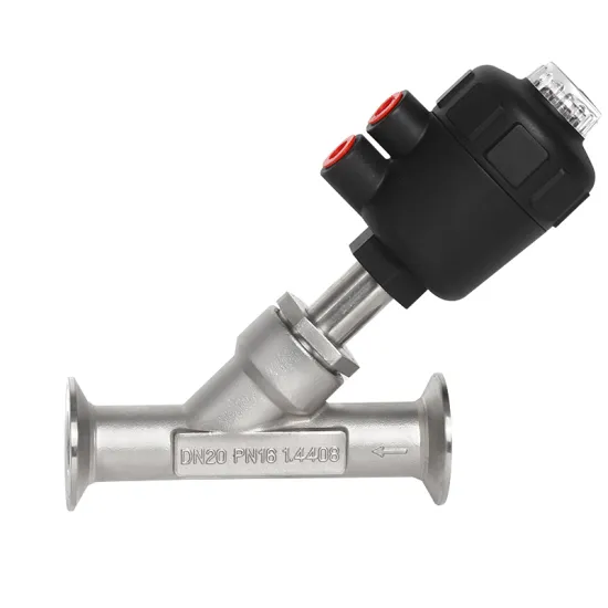 Quick load plastic head pneumatic Angle seat valve
