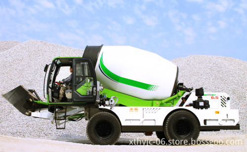 Mobile Cement Concrete Mixer with Automatic Self Feeding and 270 Degree Rotation (3 to 6.5 Cubic Meters)