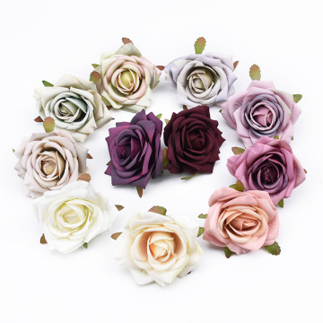 100pcs Decorative flowers wreaths artificial flowers for wedding Party home decoration diy gifts box scrapbooking roses head