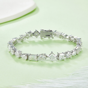 Factory Direct Luxury 925 Silver D Color VVS Moissanite Hip Hop Tennis Bracelets & Necklaces for Unisex
