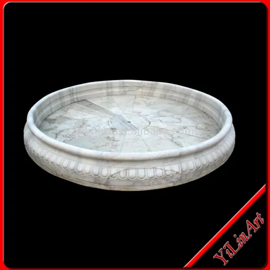 White Color Natural Stone Marble Water Fountain Pool