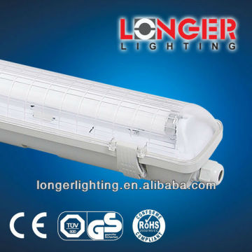 Tri-proof lights waterproof fittings IP65 BSCI ISO9000 CE TUV GS ROHS EMC 1X18W 1X36W 1X58W