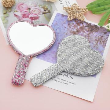 High Quality LED Lighted Heart Shaped Mini Makeup Mirror
