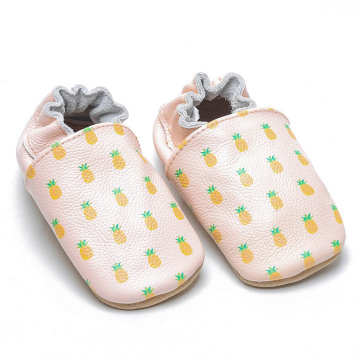 Bebê de abacaxi sapatos de couro macio