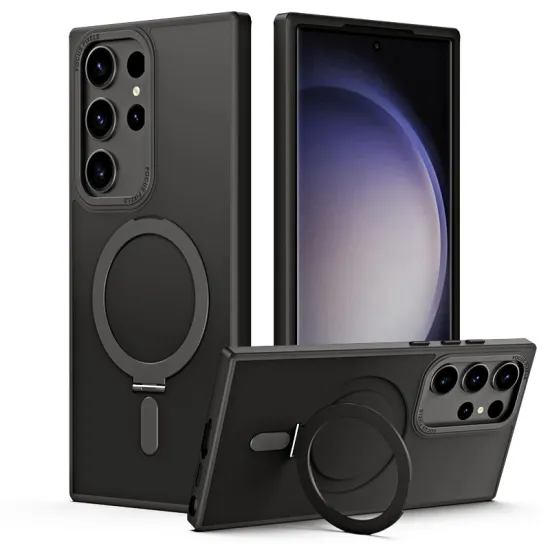 Stable Invisible Stand Magnetic Case with High-Level Grade Drop Protection for Samsung Galaxy S23 Plus Ultra