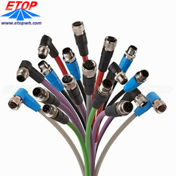 Custom IP67 IP68 Kabel Penyambung M-Siri Waterproof M-Series