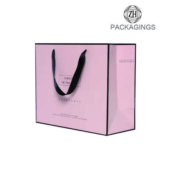 Cheap plain foldable wrapping paper bag retail