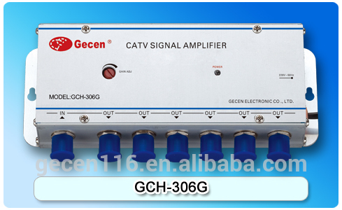 CATV High gain 30dB Household amplifier 1 in 6 out