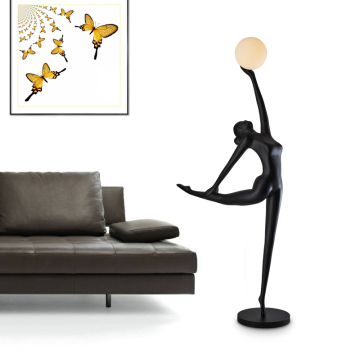 Modern Black Iron Aluminum Floor Lamp for Home Decoration