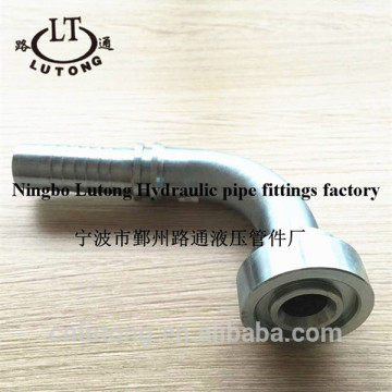 ISO 12151-3 SAE J 516 swaged hydraulic pipe fittings zinc plate high pressure 90 angle SAE FLANGE 9000PSI