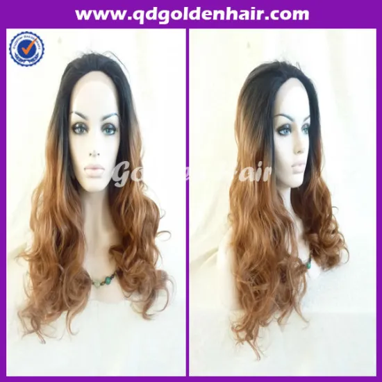 Golden Hair Fashionable High Quality Heat Resistant Synthetic Curly Wig