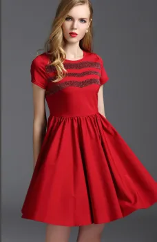 Pretty Steps 2016 Latest Casual Dress Designs Summer Dress Short Sleeve Elegant Ladies Summer Dresses For Women