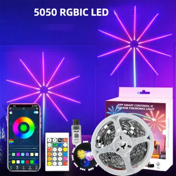 5V 5050 RGBIC Dream Color Smart LED Christmas Lights: Music Mode, Bluetooth & App Control, Perfect Home Decor & Wall Lights