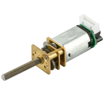 Motore micro ingranaggio da 12 V con encoder e albero a vite lungo (110 giri / min)