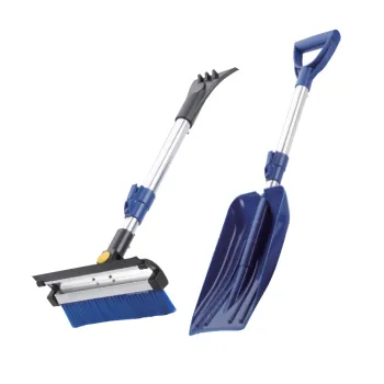 Complete Extendable Snow Removal and Car Care Kit: Snow Shovel, Ice Scraper, Brush, and Squeegee for Winter Cleaning