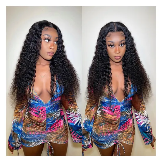 raw Virgin hair Nadula laces frontal wigs vendors 200 density 13*6 hd lace front water wave wigs Afro for black women