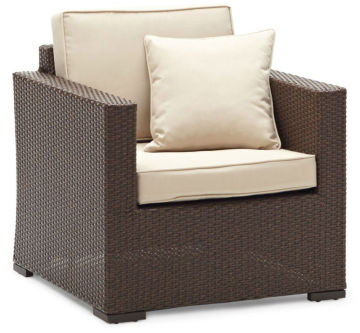 Griffen All-Weather Wicker Chair, Dark Brown