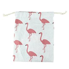 Flamingo applique patches storage bag embroidery