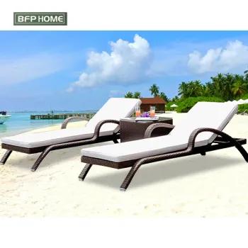 BFP Home Rattan Garden Furniture Set for Poolside Relaxation