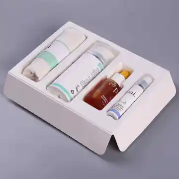 Eco friendly cosmetic packaging skincare molded pulp tray