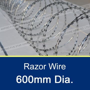 Double Strand Concertina Razor Barbed Wire 600mm
